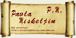 Pavla Miškeljin vizit kartica